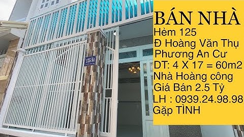 Nhà Bán Cần Thơ | Bán Nhà Cấp 4 Hẻm 125 Hoàng Văn Thụ Phường An Cư Quận Ninh Kiều TP Cần Thơ