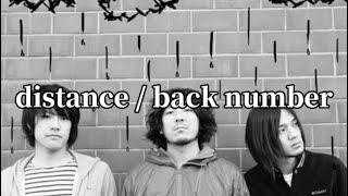 Vignette de la vidéo "【インディーズ時代】back number「distance」インディーズ時代の曲"