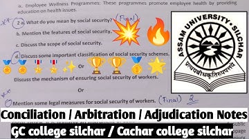 Human Resource Management | HRM Hons Notes 2024 | Adjudication | Arbitration | Conciliation Notes |
