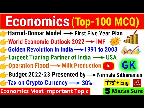 Economics Top 100 Questions | Economics Gk | Most Important Economics Questions | Economics Mcq