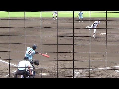 近江高校 8回表 1番 横田悟選手の2塁打 3番 小竹雅斗選手の3塁打 1年生2人の長打で1点追加 8-6 社高校 - 近江高校 秋季高校野球 近畿大会 1回戦 2021年10月18日