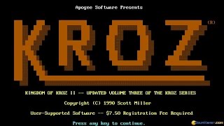 Kingdom Of Kroz Ii Gameplay Pc Game, 1990