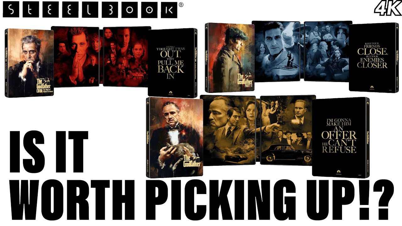 The Godfather Part 1, 2, 3, 4K (Steelbook) Unboxing and Review