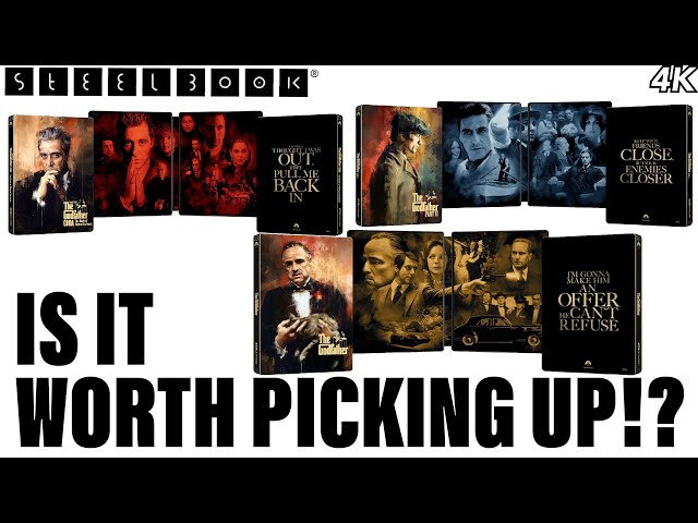 The Godfather Part 1, 2, 3, 4K (Steelbook) Unboxing and Review