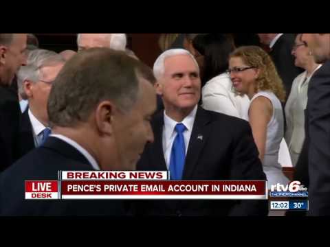 Pence's email account the focus in Indiana