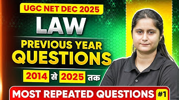 UGC NET Dec Law Classes 2025 | UGC NET Paper 2 Law 2014 to 2025 Previous Year Questions | UGC NET