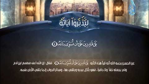 ليدبروا آياته   بَلَى قَادِرِينَ عَلَى أَنْ نُسَوِّيَ بَنَانَهُا