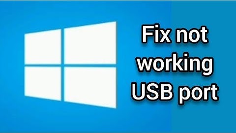 Fix not working USB port