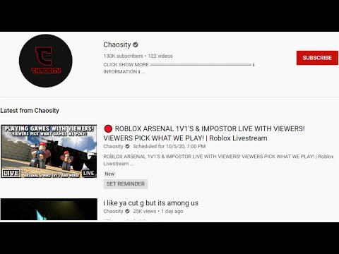 I 1v1ed A 100k Subscriber Youtuber Chaosity In Roblox Arsenal I Choked Youtube - chaosity roblox