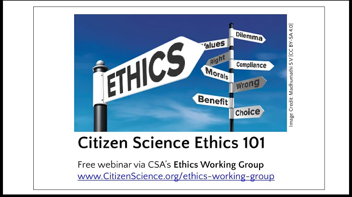 CSA WEBINAR Citizen Science Ethics 101 18 SEPT 2018