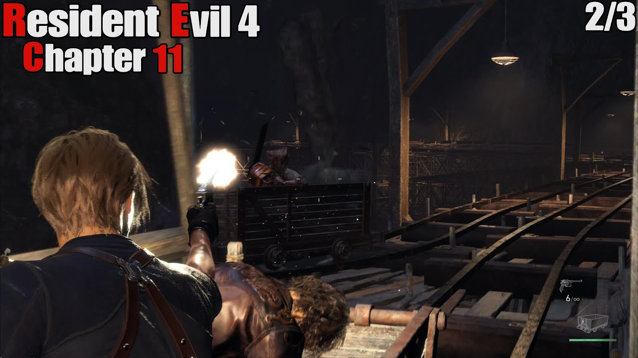 Resident Evil 4 Remake Epic Ride Train! Luis and Leon & Underground