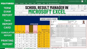 FULLY AUTOMATED REPORT CARD IN MICROSOFT EXCEL | AUTOMATED RESULT SPREADSHEET SHEET