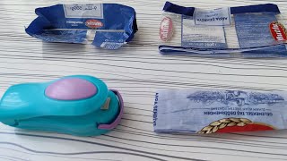 Kolay poşet kapatıcı ve ambalaj ağzı paketleme yapıştırıcı - pilli