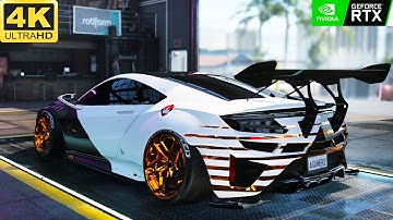 NFS HEAT | ACURA NSX 2017 CUSTOMIZATION AND GAMEPLAY | ULTRA GRAPHICS 4K 60FPS