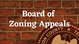 Wilson County Board of Zoning Appeals August 2023