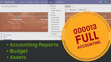 Odoo 13  Accounting: PDF Reports, Budget and Asset Management