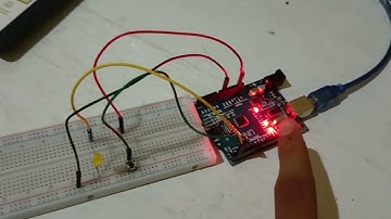 Percobaan 2 (Latihan4) Rangkaian Arduino, jika push button di tekan LED akan hidup, If-Else