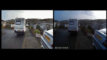 GitUp Git 2 Pro gyro stabilised action camera (left)  vs SJ7000 test