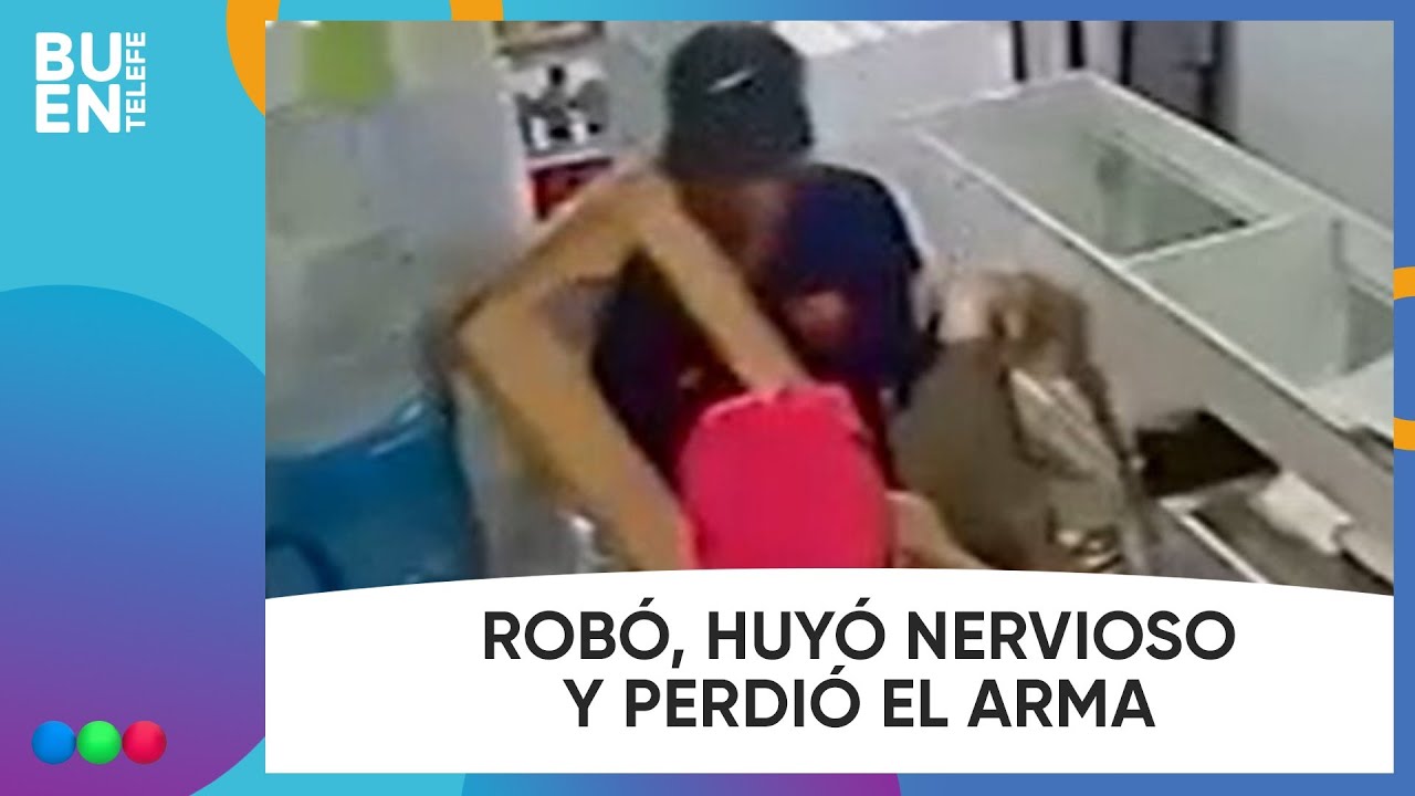 ROBÓ una PANADERÍA, HUYÓ NERVIOSO y PERDIÓ el ARMA #BuenTelefe