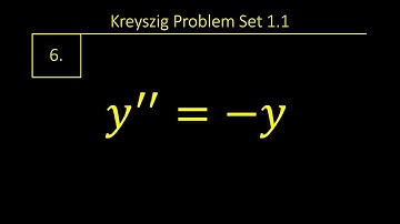 Kreyszig || Problem 1.1 Question 6 || y