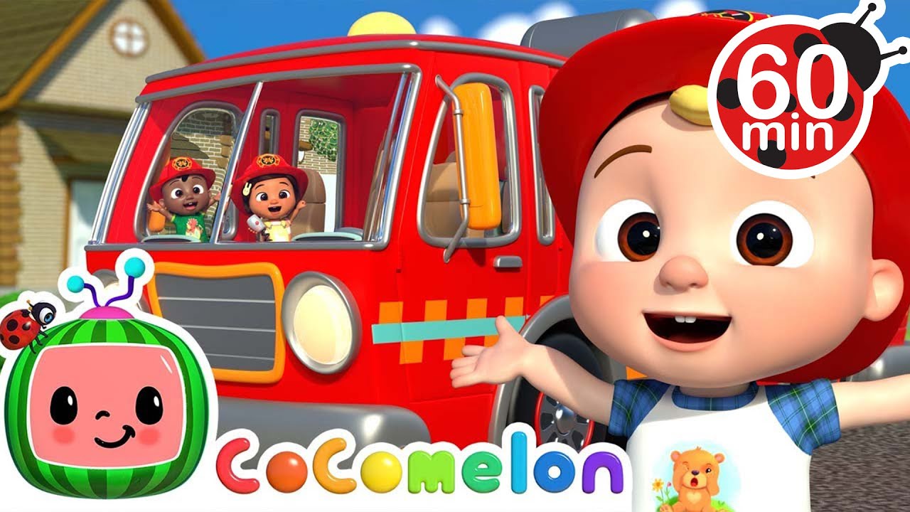 Fire Truck Wash + More CoComelon Nursery Rhymes & Kids Songs 