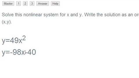 Intermediate Algebra-Nonlinear Systems of Equations