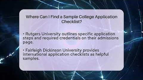 Where Can I Find a Sample College Application Checklist? | Senior Year Strategies News