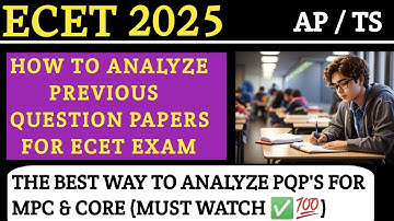 #ECET PREVIOUS PAPER ANALYSIS|#ECETPQPs | #ecet2025 #apecet2025 #tsecet2025