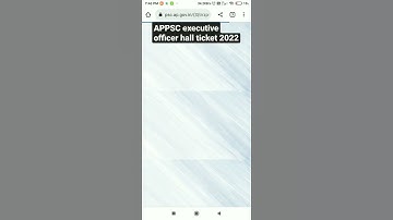APPSC executive officer hall ticket 2022/screening test hall ticket appsc#shorts#link👇
