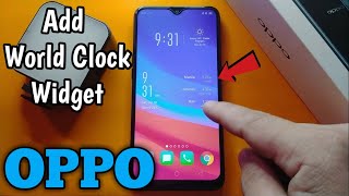 How to Add World Clock Widget in OPPO A5s screenshot 5