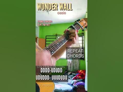 WONDERWALL - OASIS (INTRO) CHORDS + STRUMMING PATTERN + DRUMBEAT SOLO