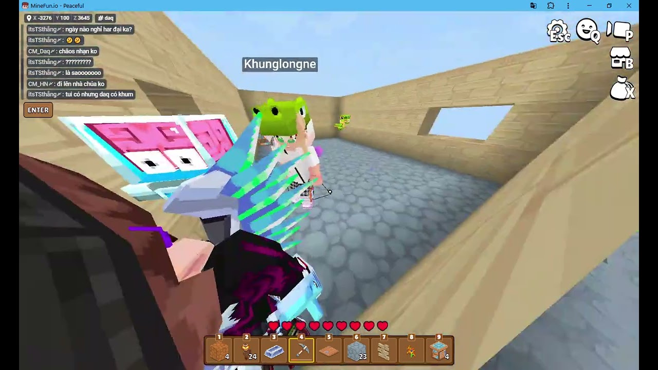 chơi cùng fan trong minefun.io