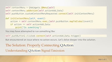 How to Trigger QAction from a QPushButton in PyQt5