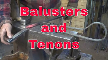 Forging Baluster and tenons for the window grill project.