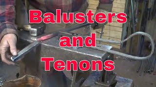 Forging Baluster and tenons for the window grill project.