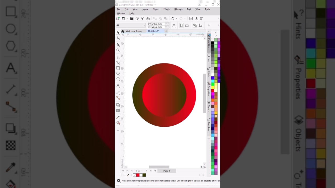 how to create 3D Button 🔘 in Corel Draw #coreldraw #tutorial