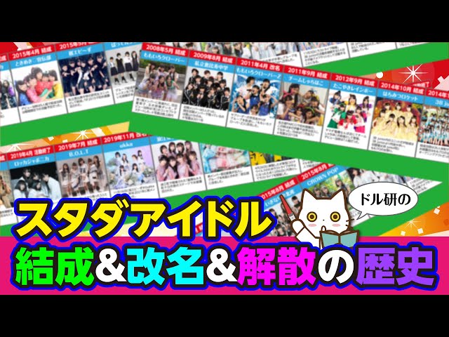 【14年の歴史の全て】スタダアイドル結成&解散&改名の歴史 class=