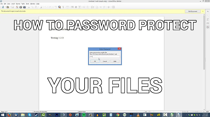 How To Password Protect Files in LibreOffice
