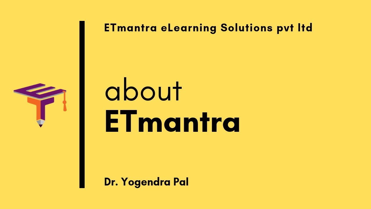 Welcome to ETmantra YouTube channel