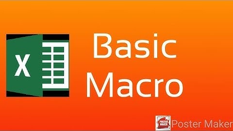 พื้นฐานการใช้ macro vb บน excel