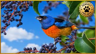 BIRD WATCHING 4K | THE MOST BEAUTIFULL BIRDS WITH PIANO RELAXING SONG (PERFECT TO RELAX YOUR PET) screenshot 4