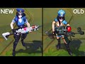 All caitlyn skins new and old texture comparison rework 2021 league of legends