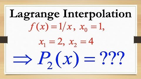 An Introduction to Lagrange Interpolation (Polynomial Approximation to 1/x over an interval)
