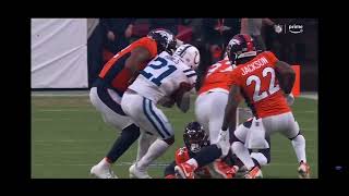 Nyheim Hines Scary Hit * head injury* (Week 5 Colts Vs Broncos)