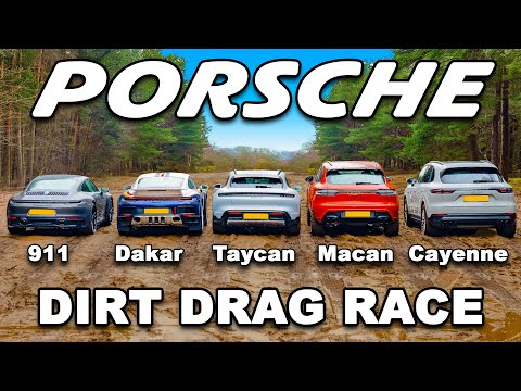 Porsche 911 Dakar V Taycan V 911 Gts V Macan V Cayenne: Off-Road Drag Race