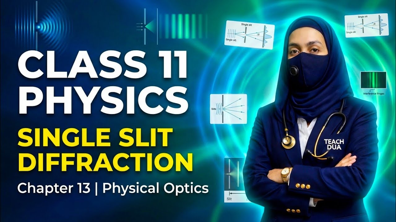 Single Slit Diffraction | Fraunhofer Diffraction | Class 11 Physics | Chapter 13 Physical Optics