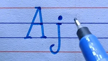 How to write Aj capital and small letter in english handwriting | Learn english print handwriting