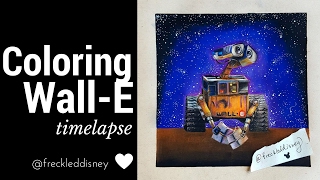 Celebrity Disney's Wall-E Tutorial - Coloring Timelapse - Speed Art Wealth
