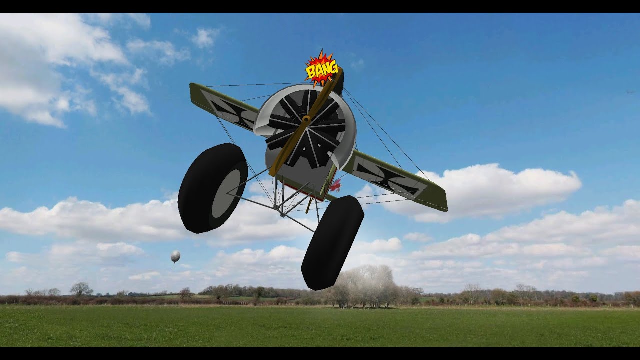 Cartoon Phatt Fokker EIII Model for Phoenix Flight Simulator - YouTube