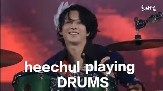 heechul playing drums (compilation)